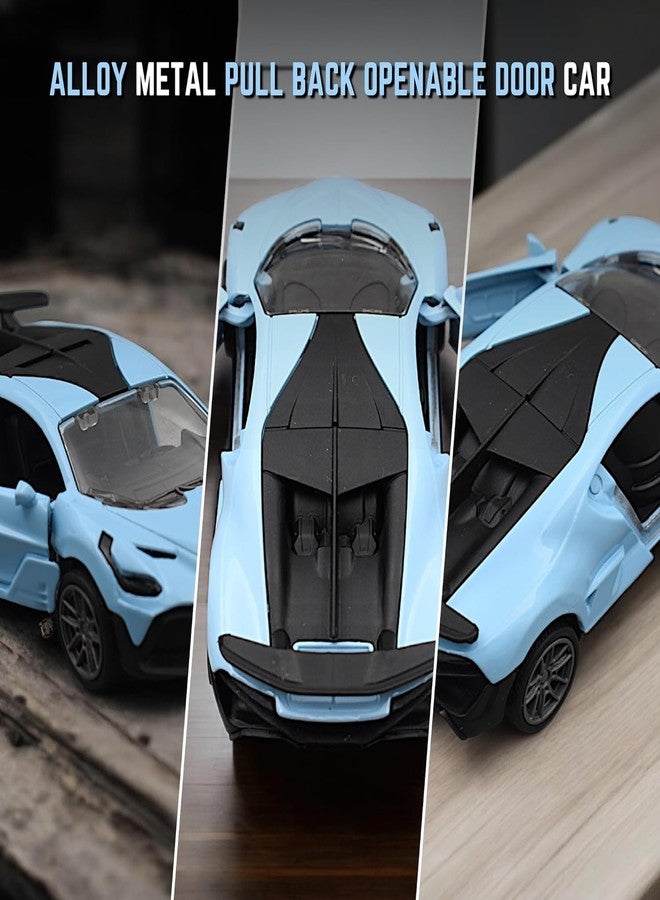 ASFunClub FunClub 1:36 Scale DieCast Metal Cars Pull-Back Cars Openable Doors Car Toy Realistic Miniature Model Gift Girls Boys Vehicles Toys for Kids Friction Toys for Boys (Purple) - Image 4